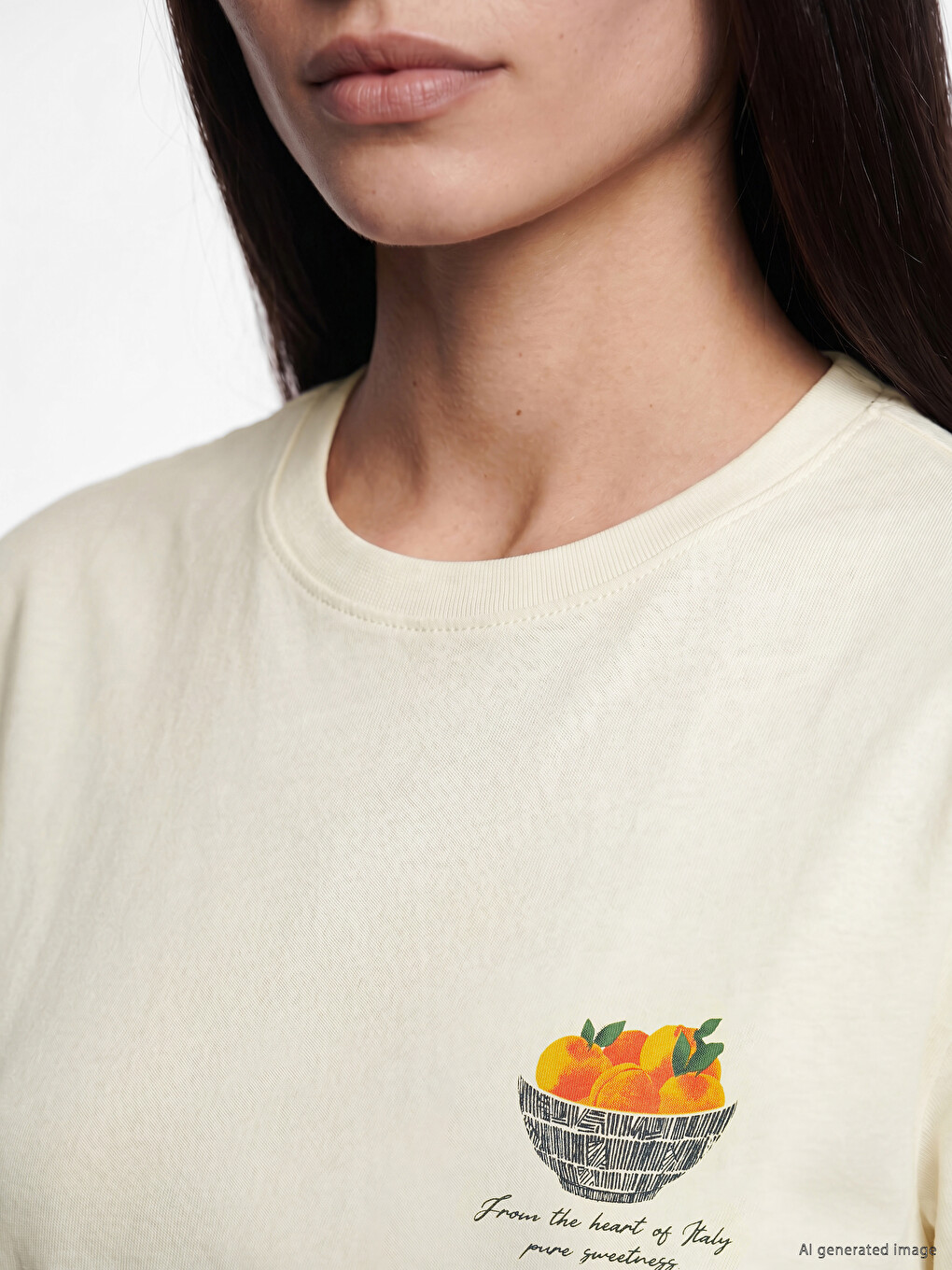 Woman Ecru T-shirt-2