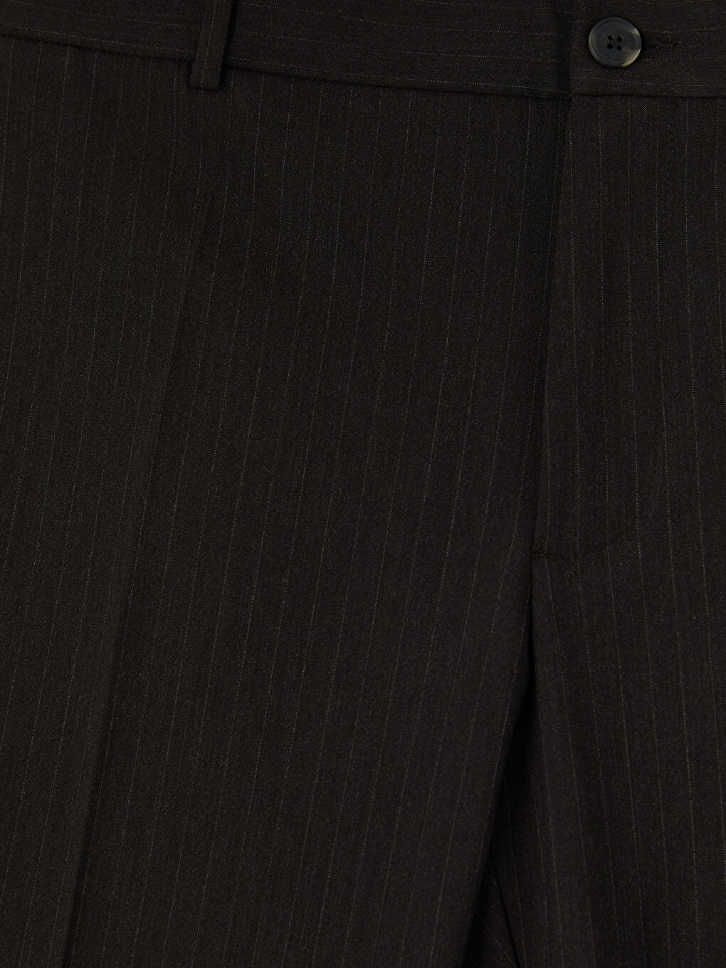 Kahverengi Standart Kalıp Pileli Erkek Kumaş Pantolon-2