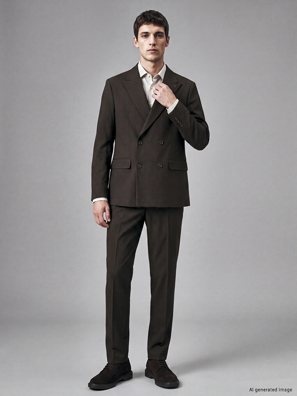 Standard Fit Pleated Men's Fabric Trousers