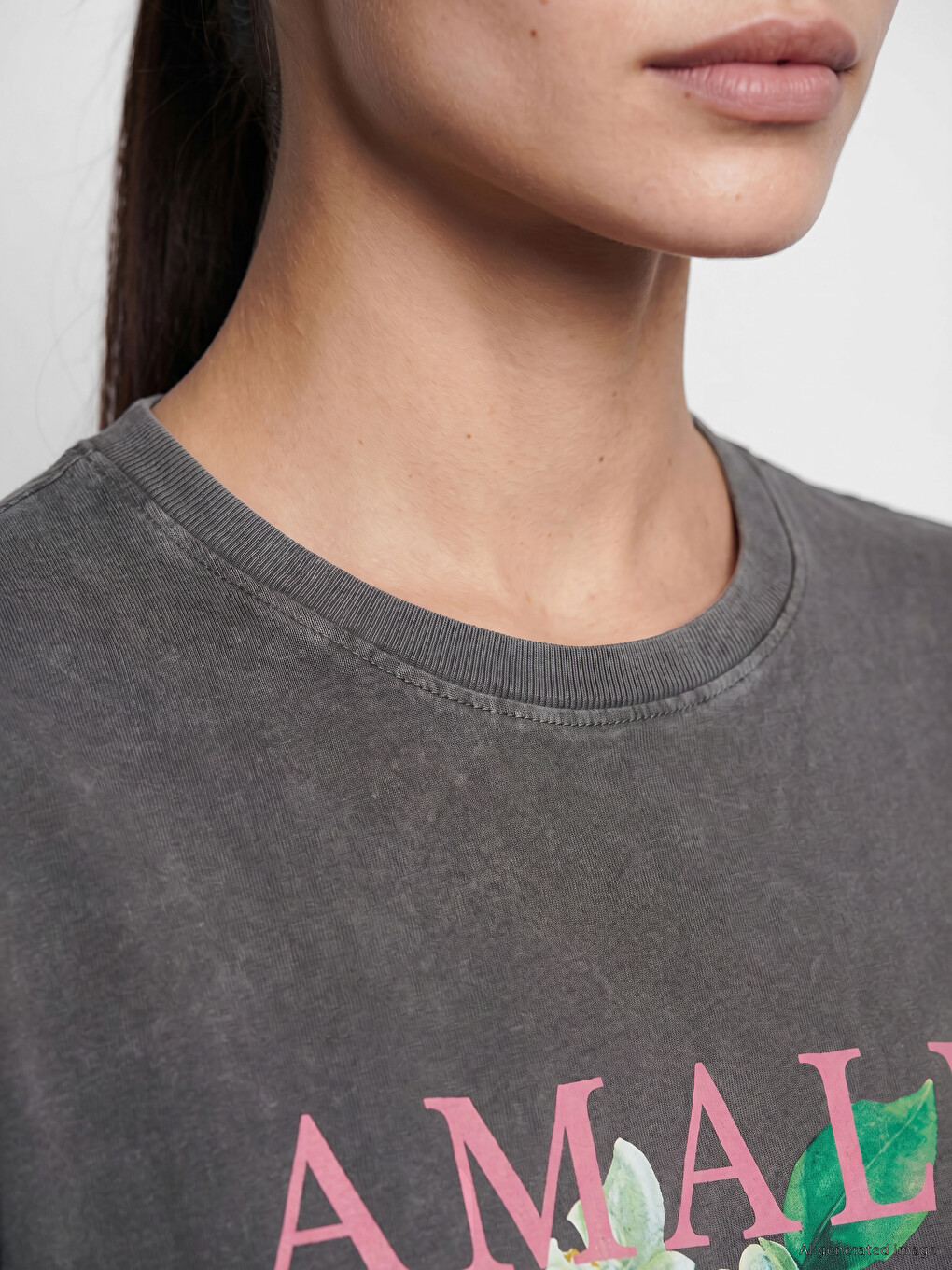 Woman Anthracite T-shirt-2
