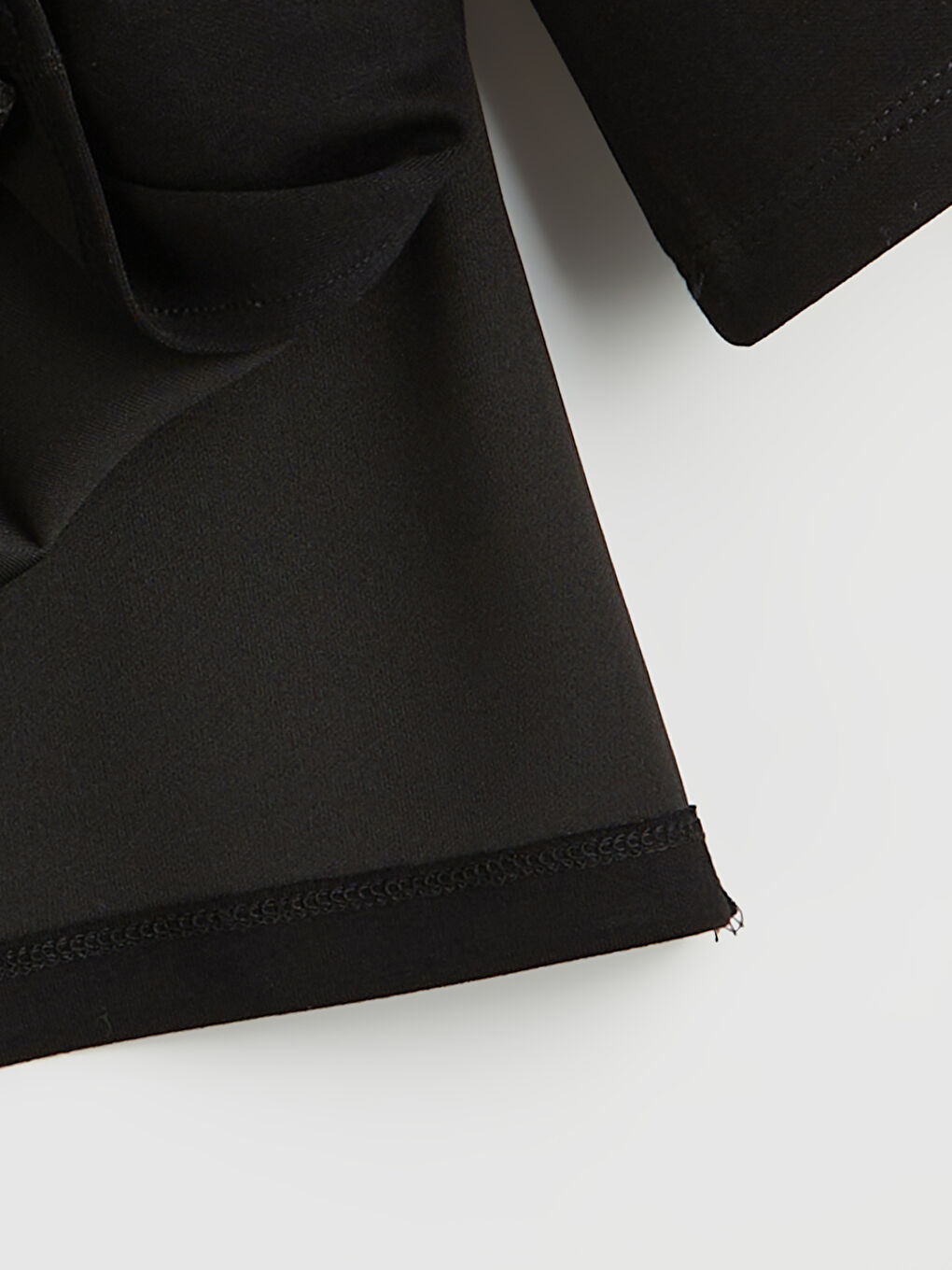 Siyah Bisiklet Yaka Soft Touch Kadın Sweatshirt Tunik-5