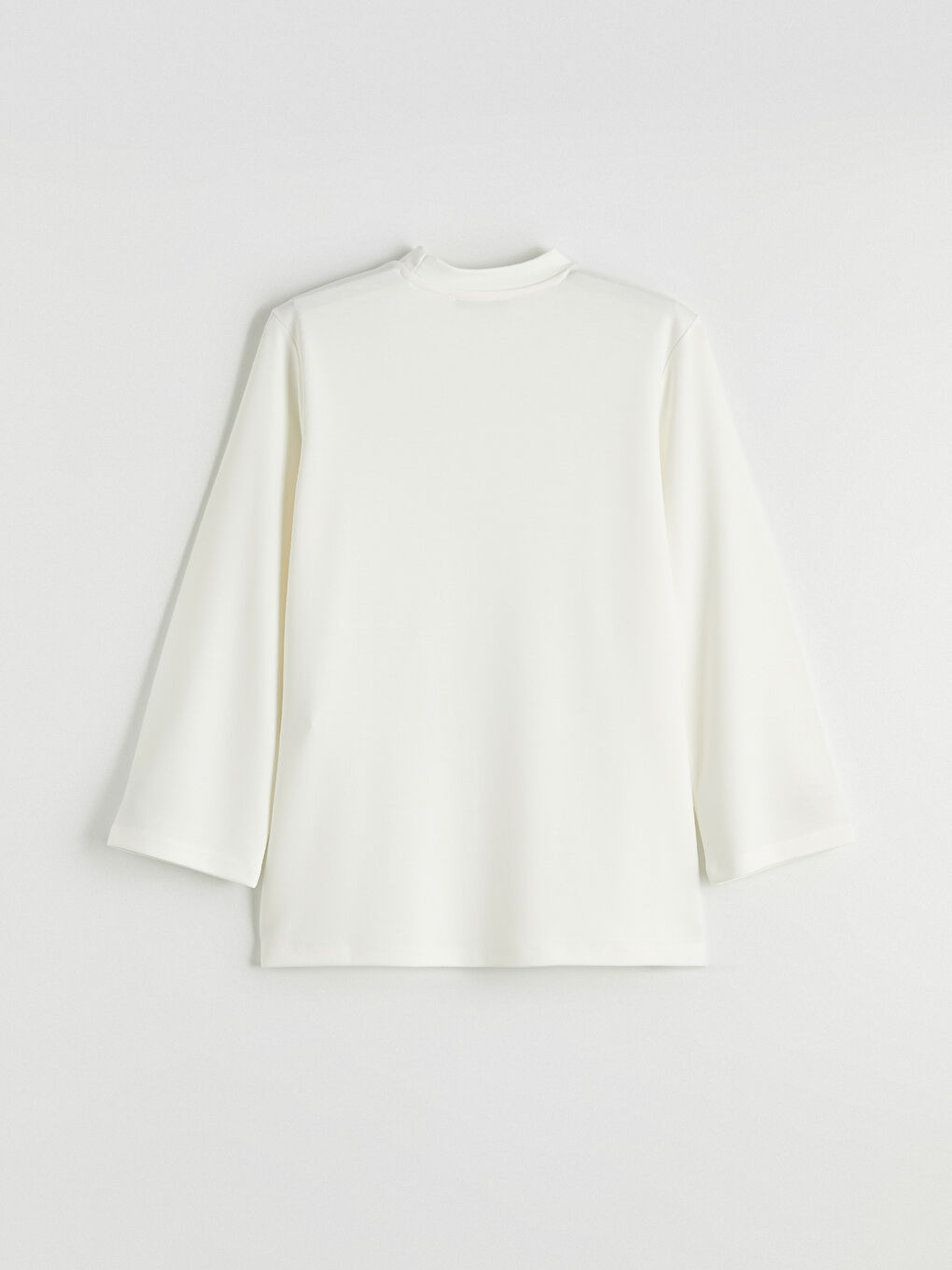 Ekru Bisiklet Yaka Soft Touch Kadın Sweatshirt Tunik-3