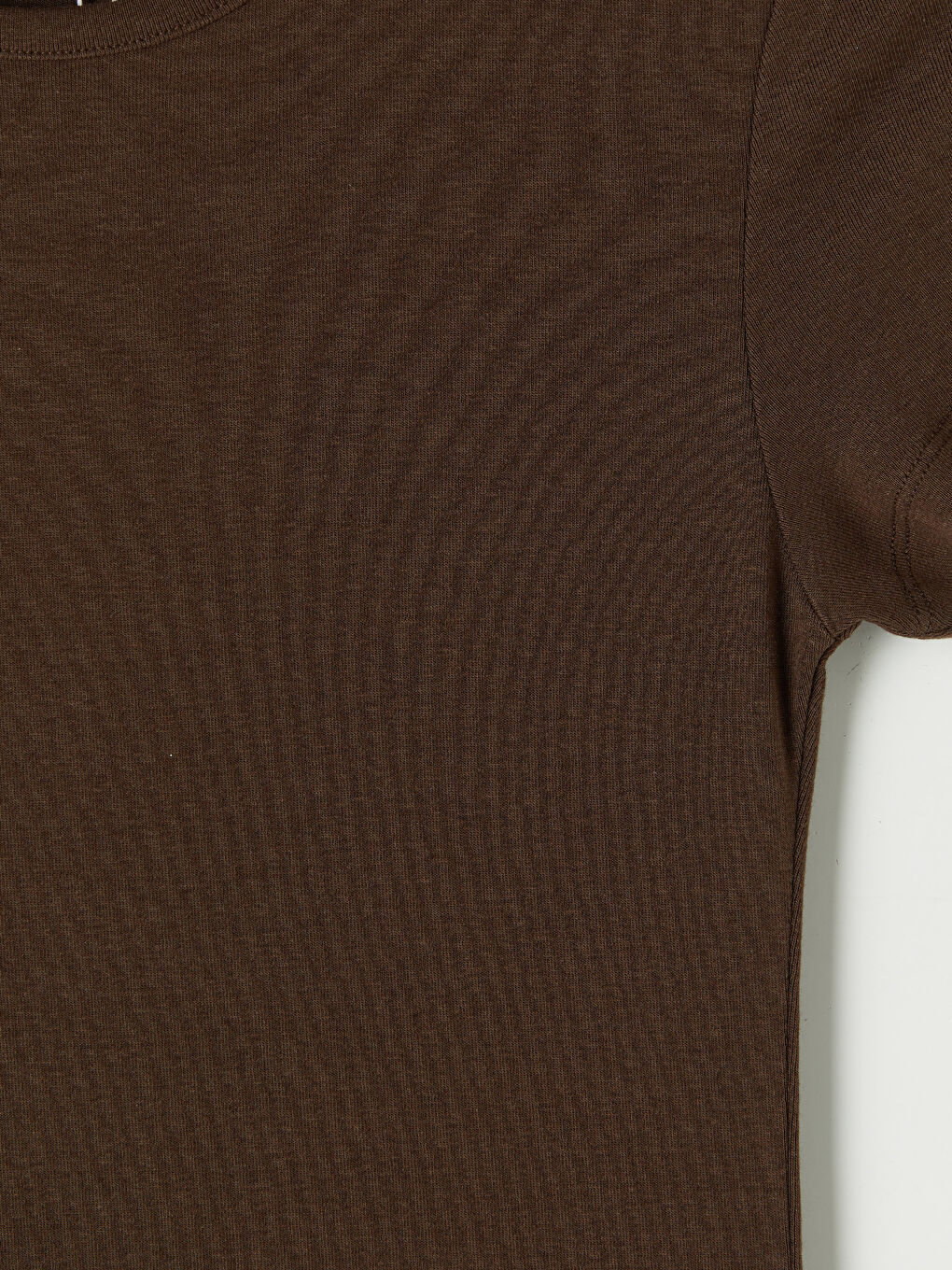 Kahverengi Bisiklet Yaka Bodycon Elbise-2