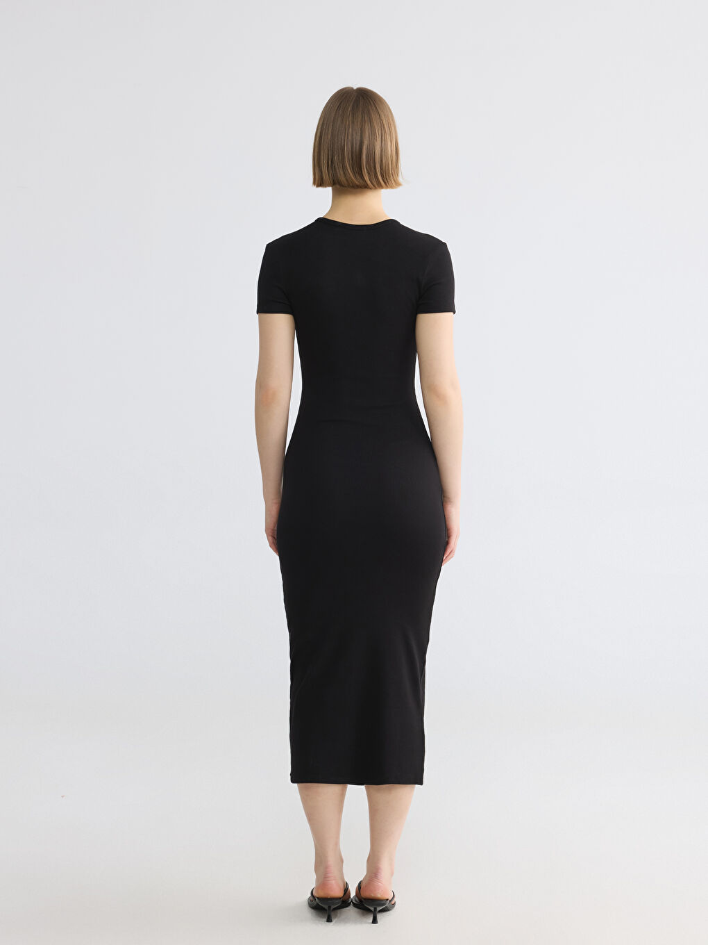 Crew Neck Bodycon Dress-3