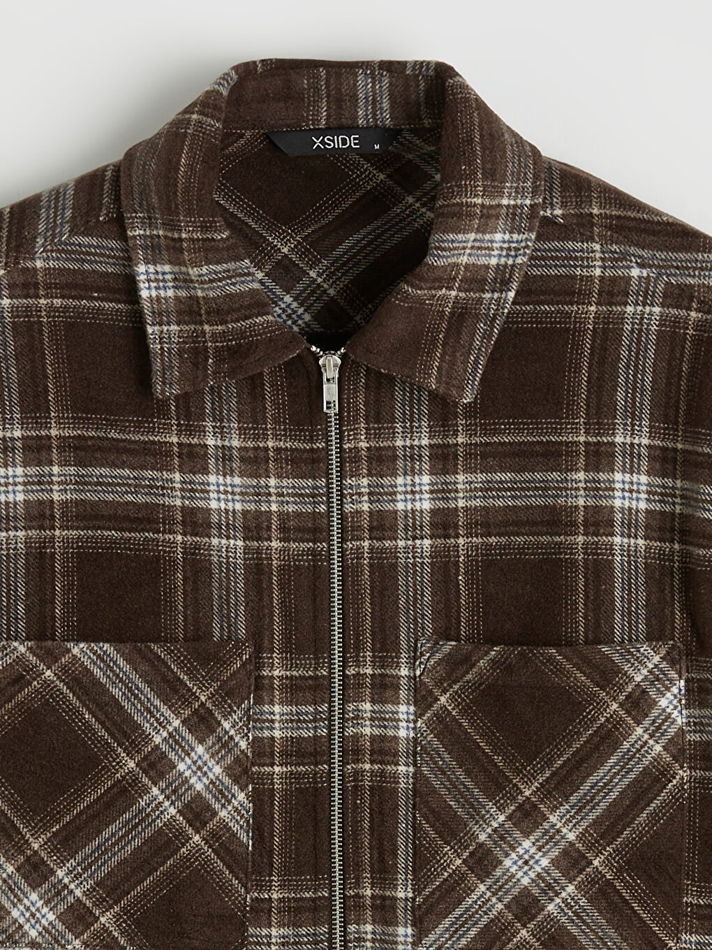 Kahverengi Rahat Kalıp Ekose Erkek Oduncu Gömlek Ceket-6