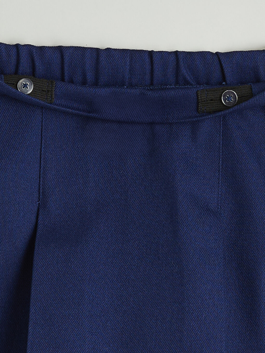 Mavi Bebe Yaka Çizgili Kız Çocuk Gömlek ve Şort Etek-5