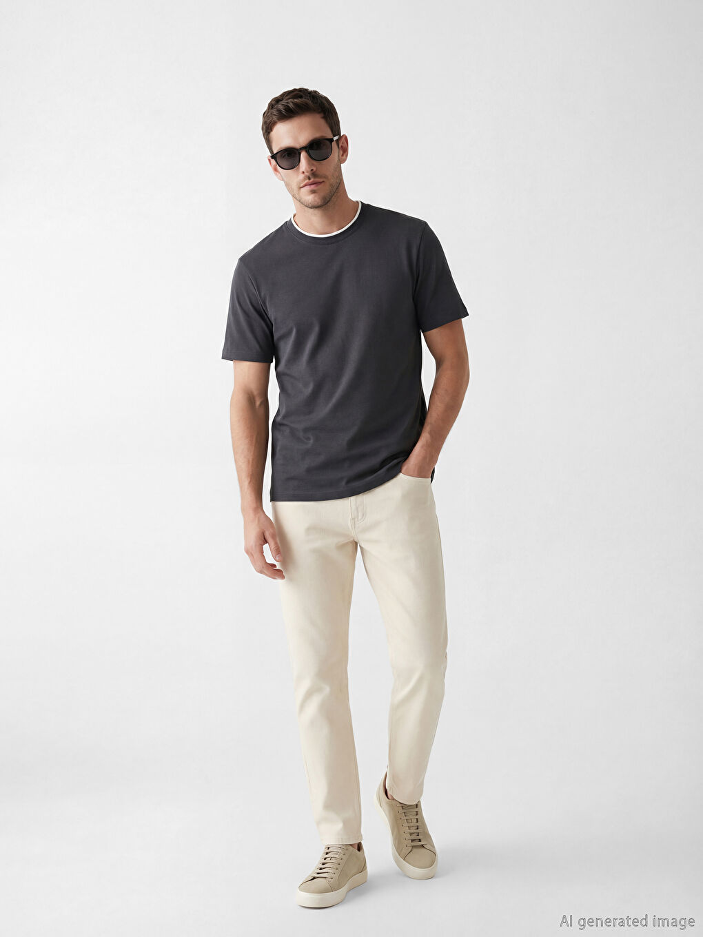 بنطال تشينو بيج فاتح / ايكرو رجل