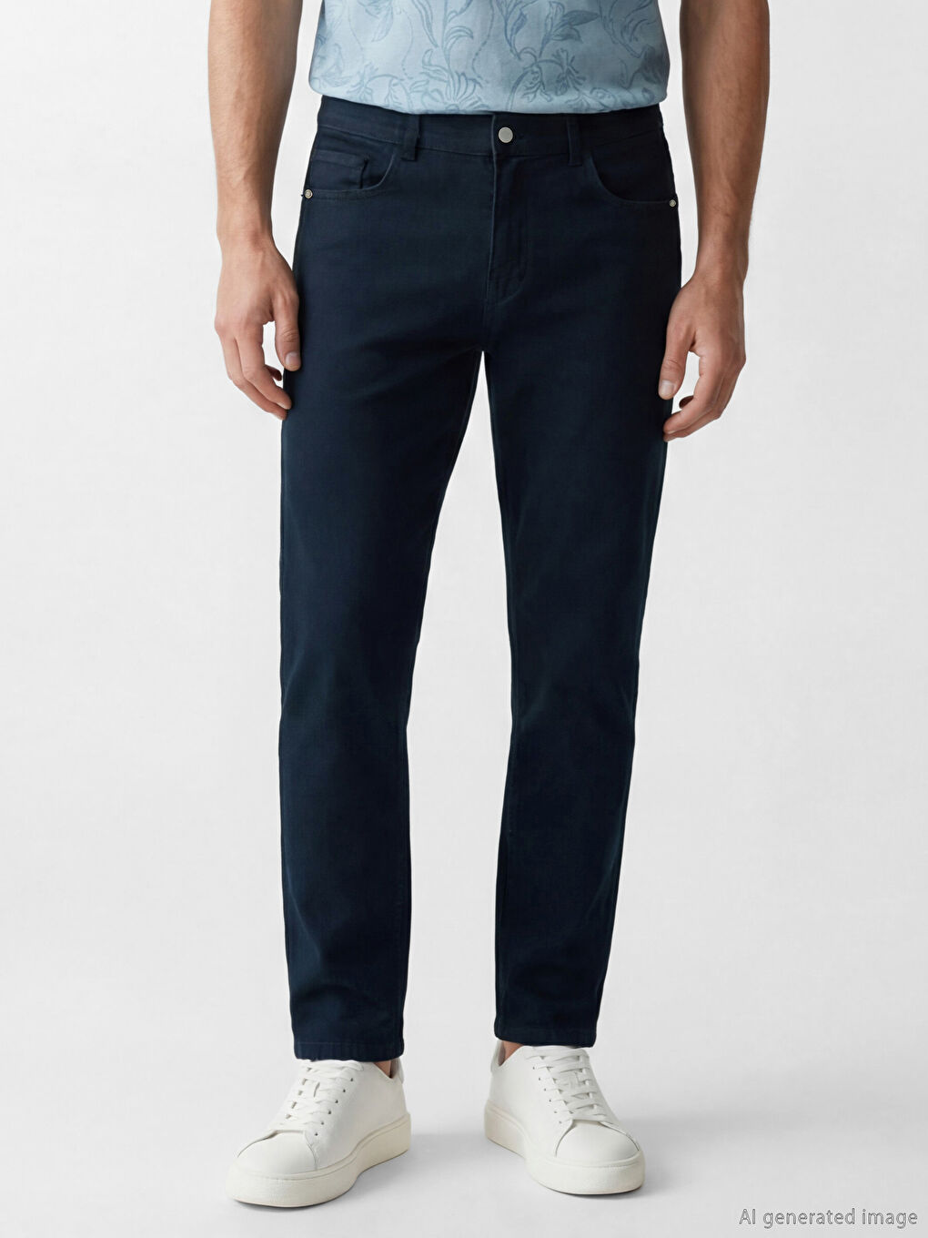 Man NAVY Chino Trousers-1