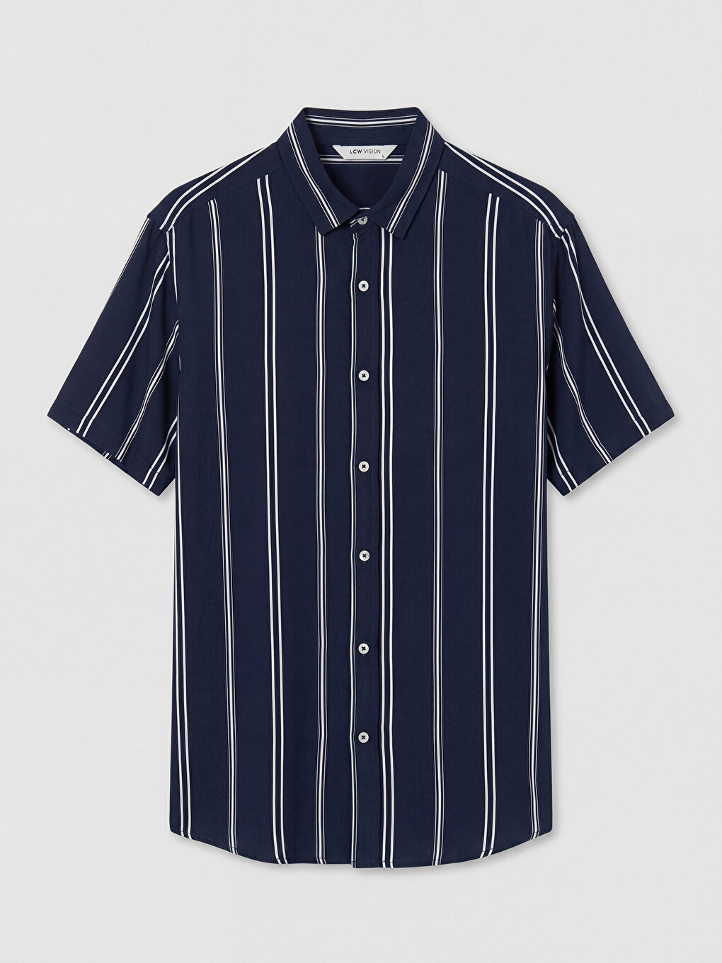 Chemise Homme À Rayures En Viscose Coupe Régulière-4