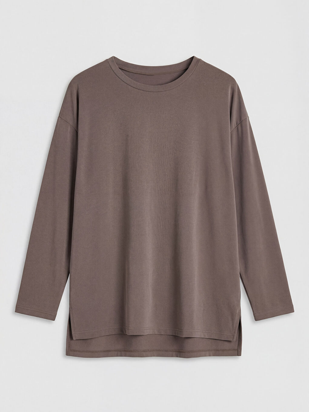 Kahverengi Bisiklet Yaka Bluz