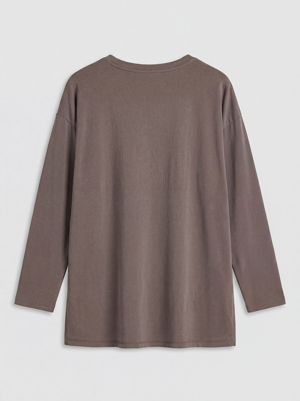 Kahverengi Bisiklet Yaka Bluz-1