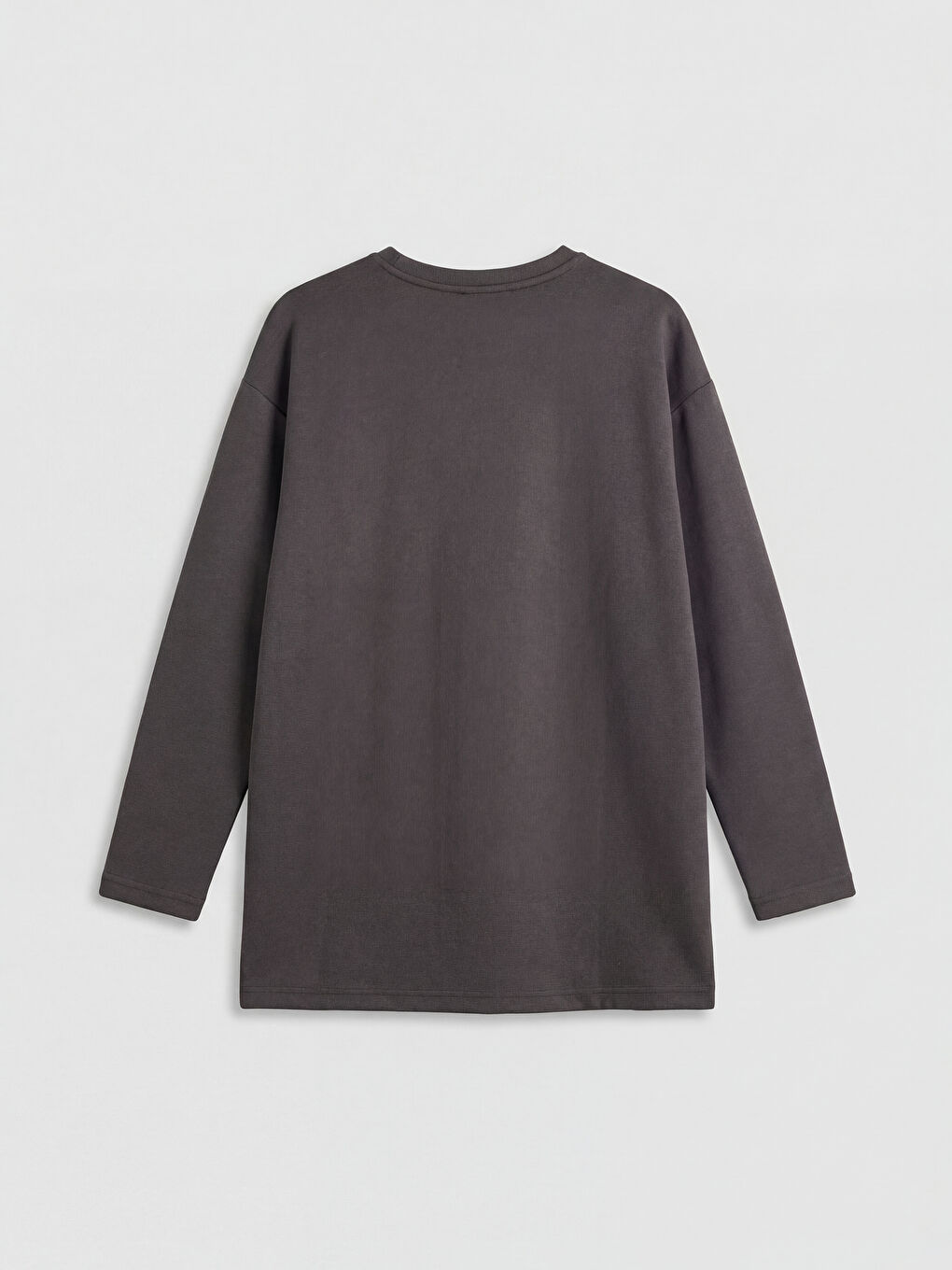 Gri Bisiklet Yaka Taş İşlemeli Bluz-1