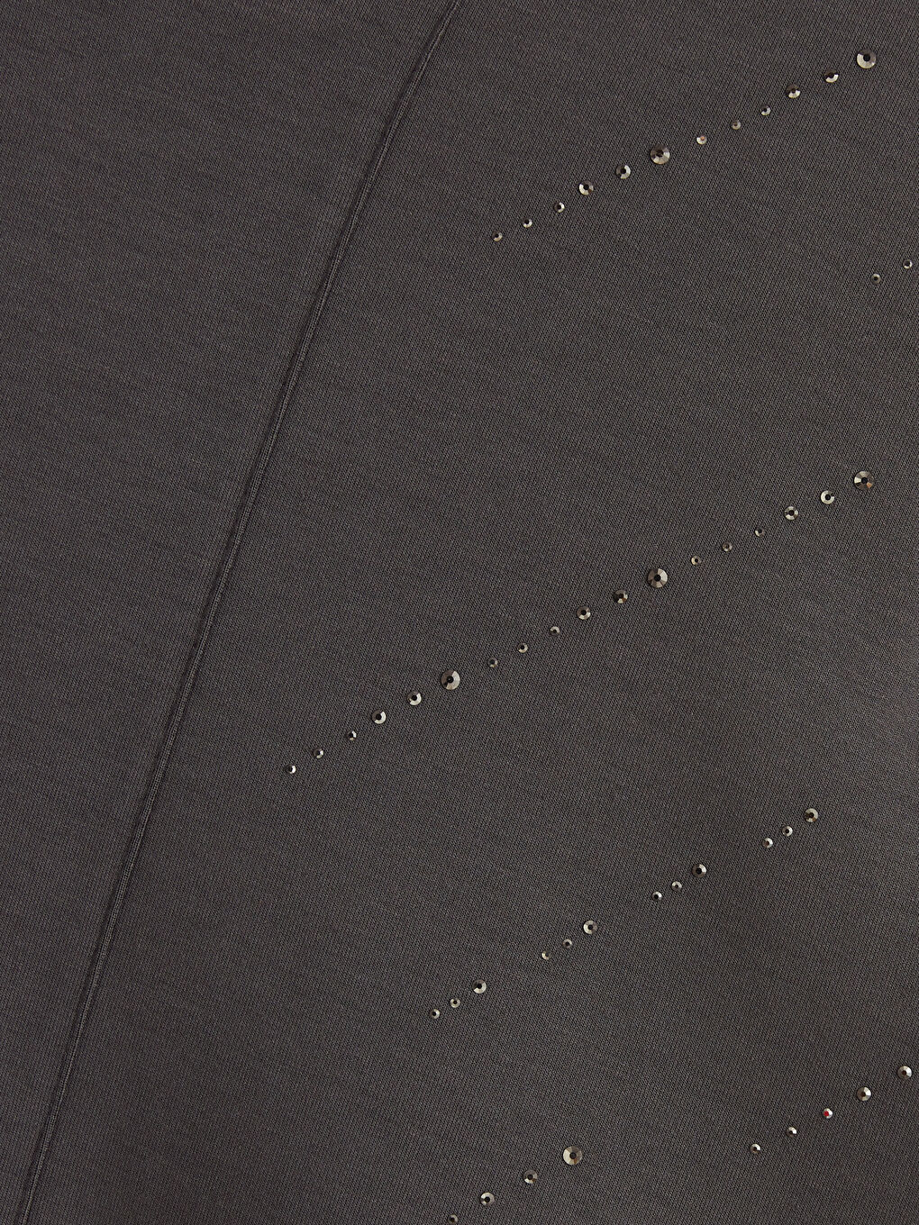 Gri Bisiklet Yaka Taş İşlemeli Bluz-2