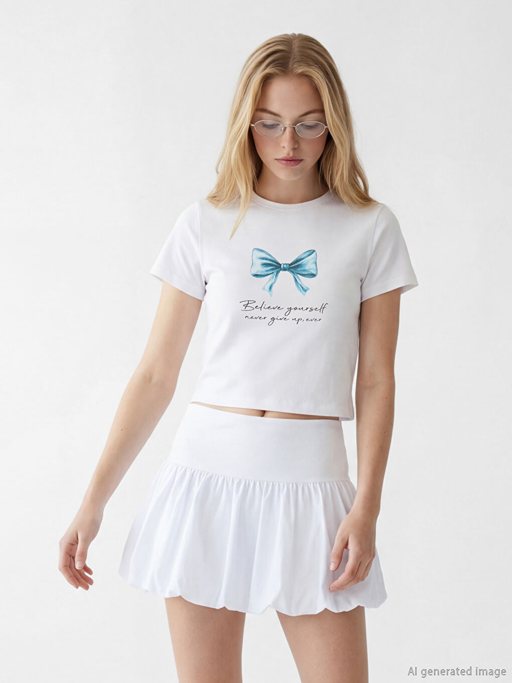 Crew Neck Printed Women's T-Shirt