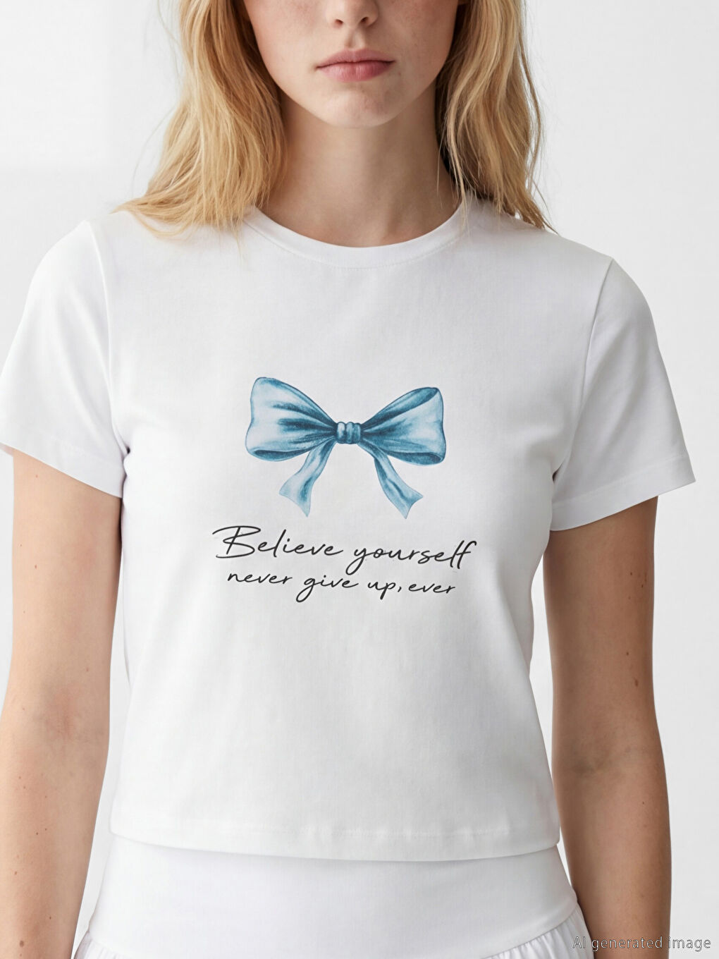 Crew Neck Printed Women's T-Shirt-2