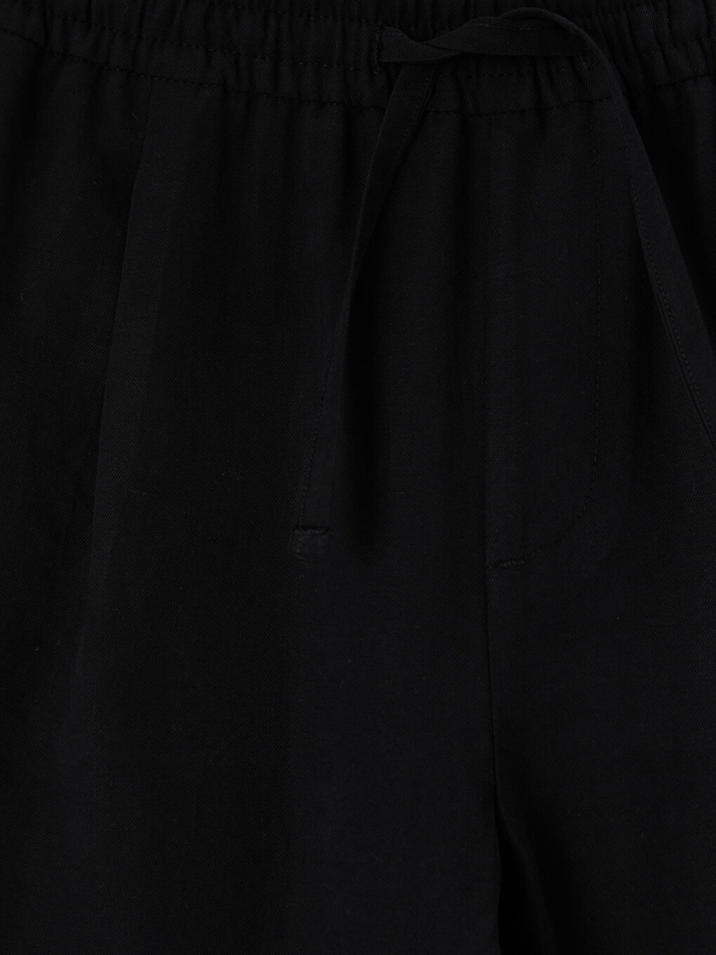 Siyah Beli Bağcıklı Standart Kalıp Erkek Pantolon-2