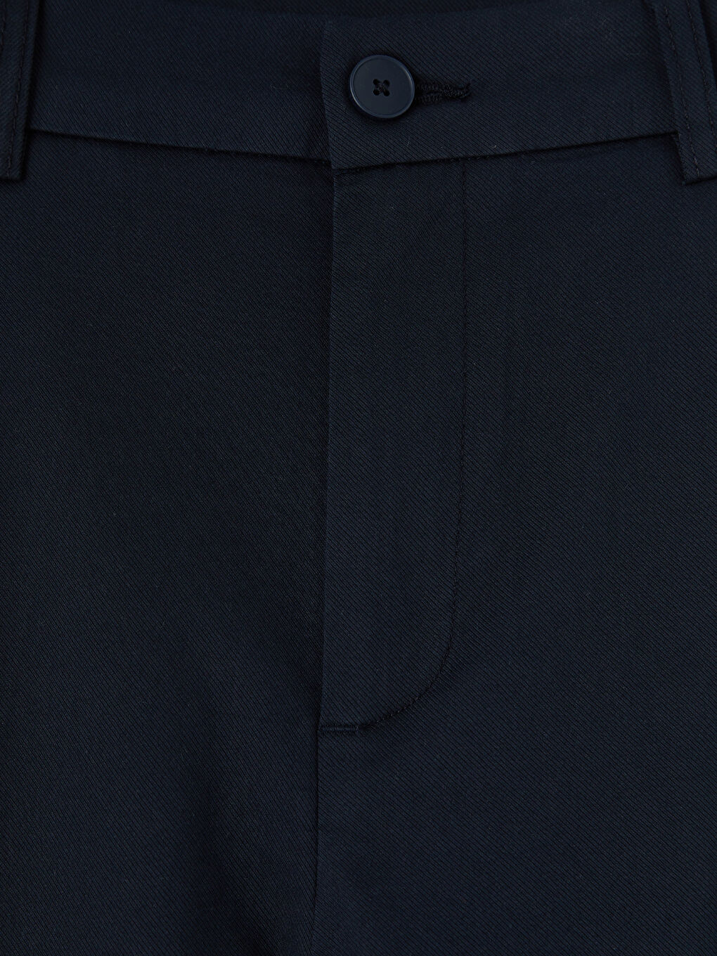 Lacivert Standart Kalıp Erkek Pileli Kumaş Pantolon-2