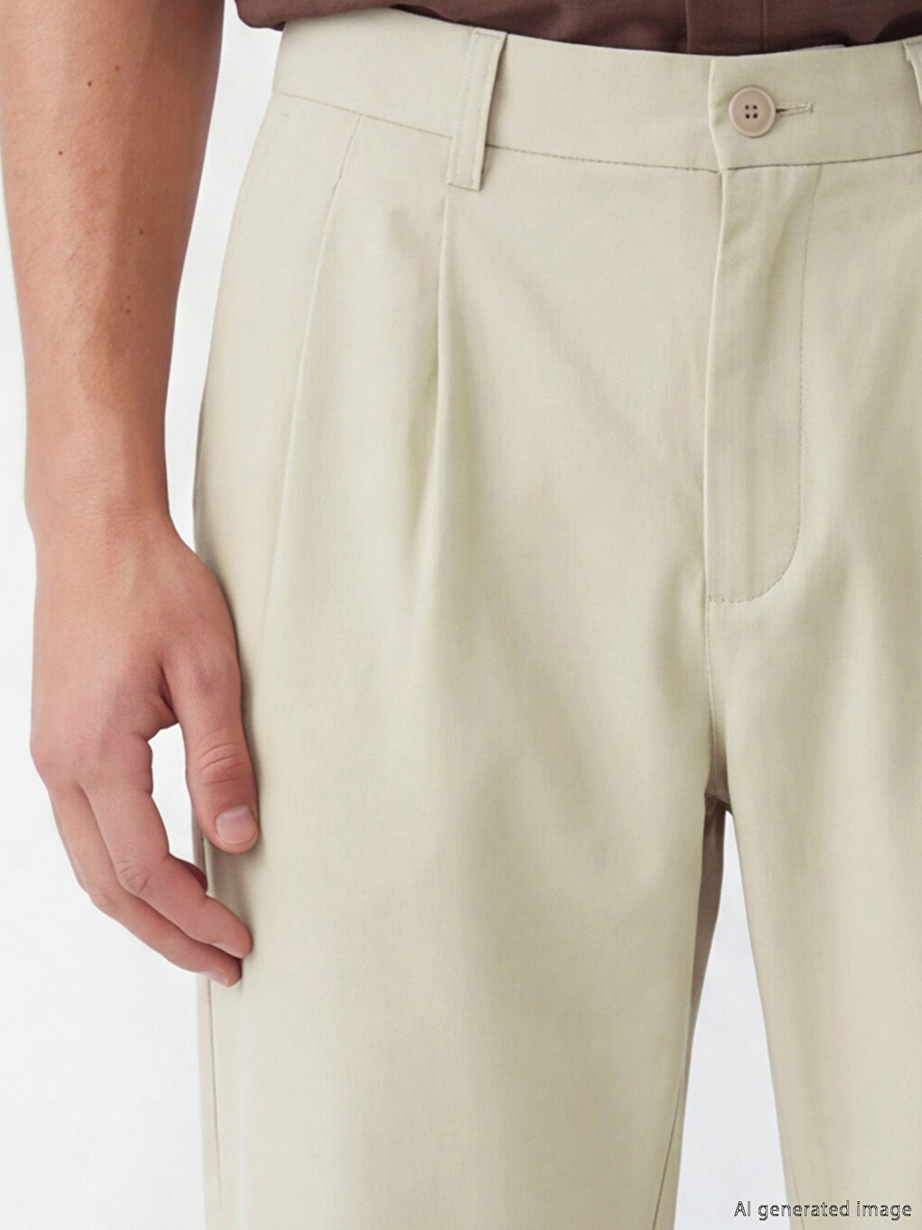 Regular Fit Men's Pleated Fabric Trousers-2