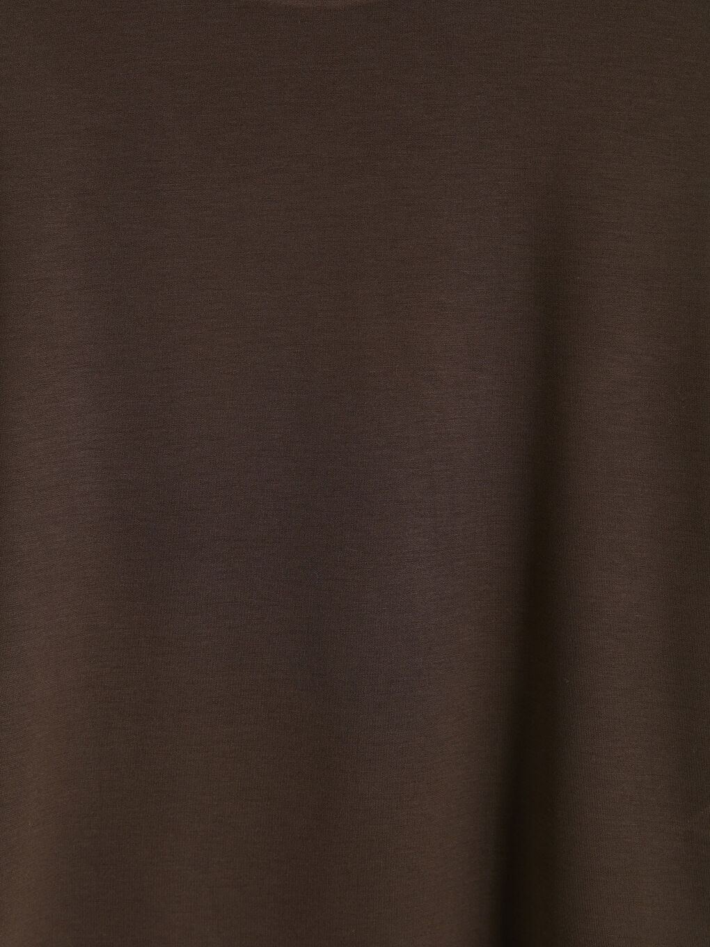 Kahverengi Bisiklet Yaka Soft Touch Kadın Tişört-2