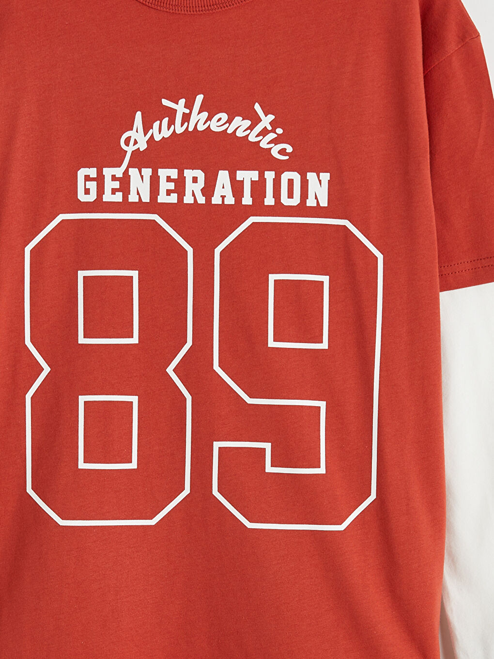 Turuncu Bisiklet Yaka Uzun Kollu Baskılı Erkek Çocuk Tişört-2