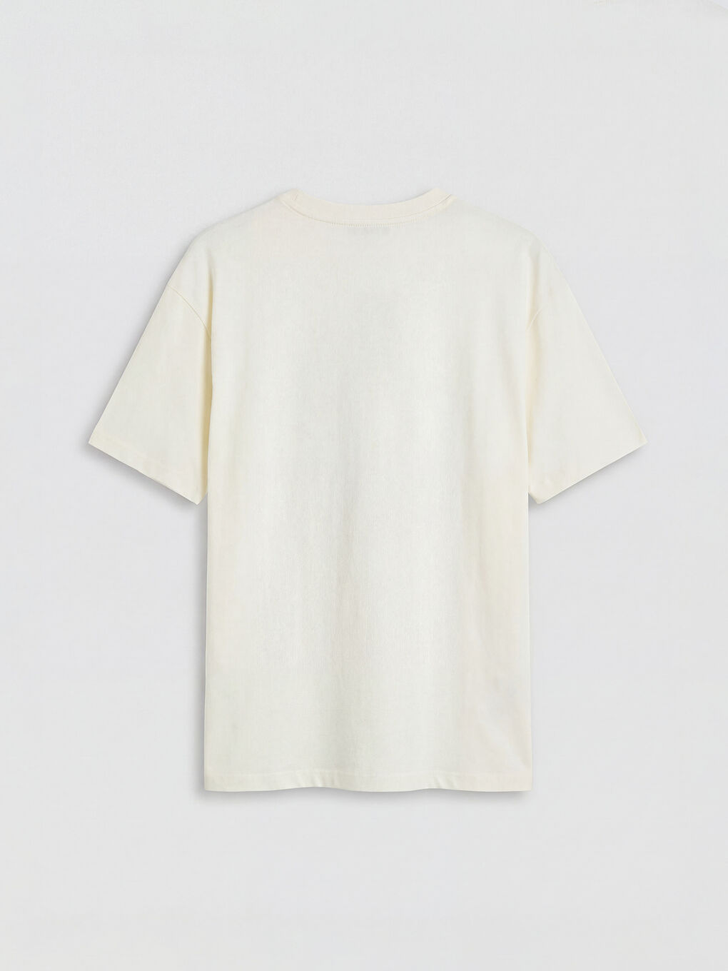 Bej California Baskılı Oversize Kadın Tişört-5