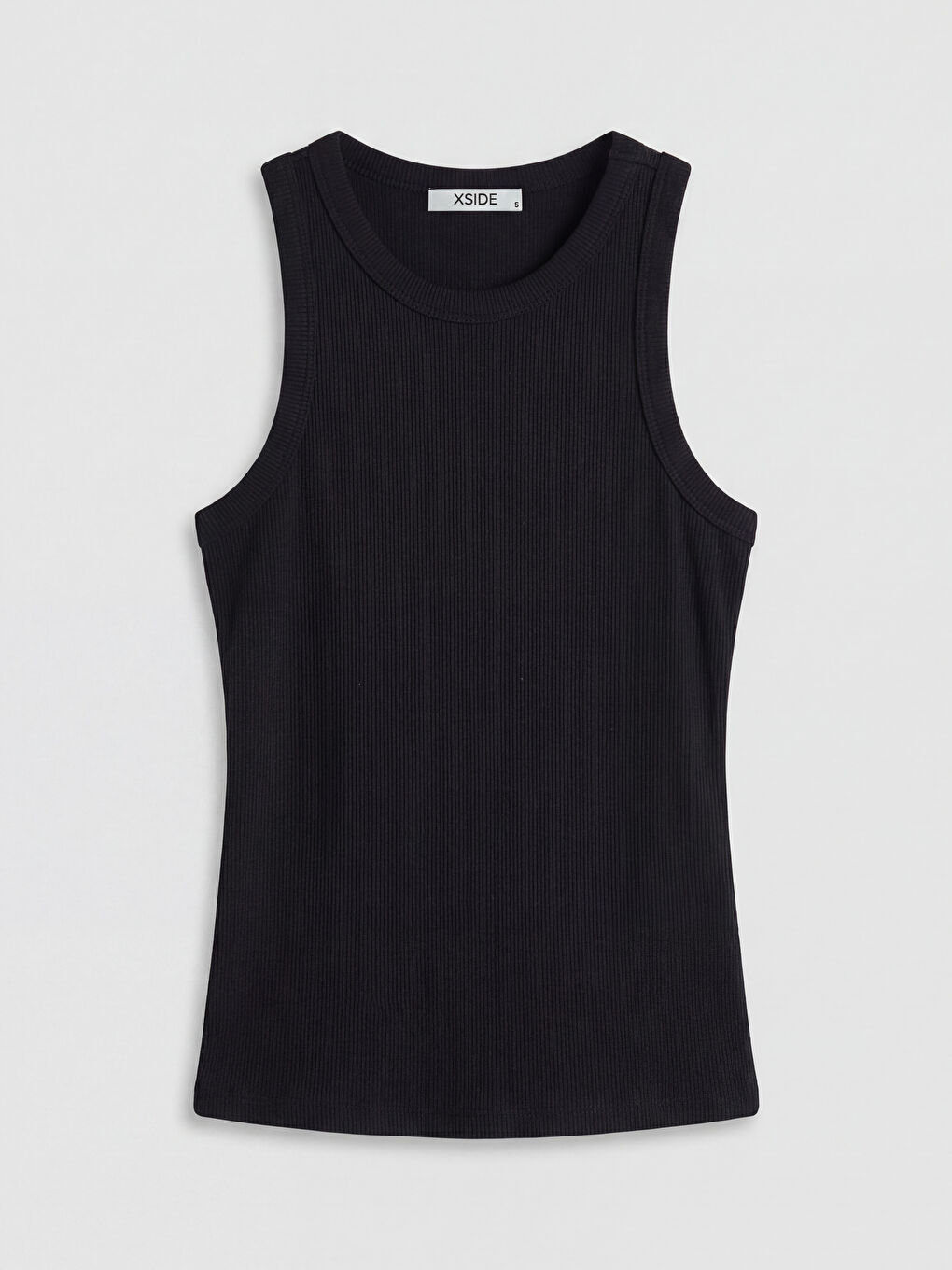 Siyah Bisiklet Yaka Kadın Atlet