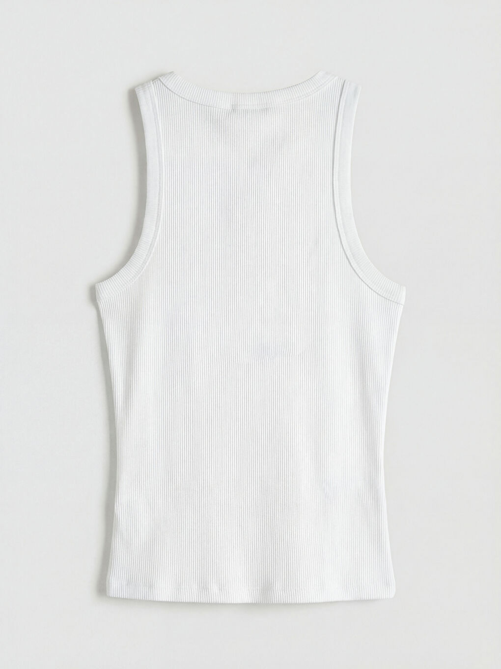 Beyaz Bisiklet Yaka Kadın Atlet-1