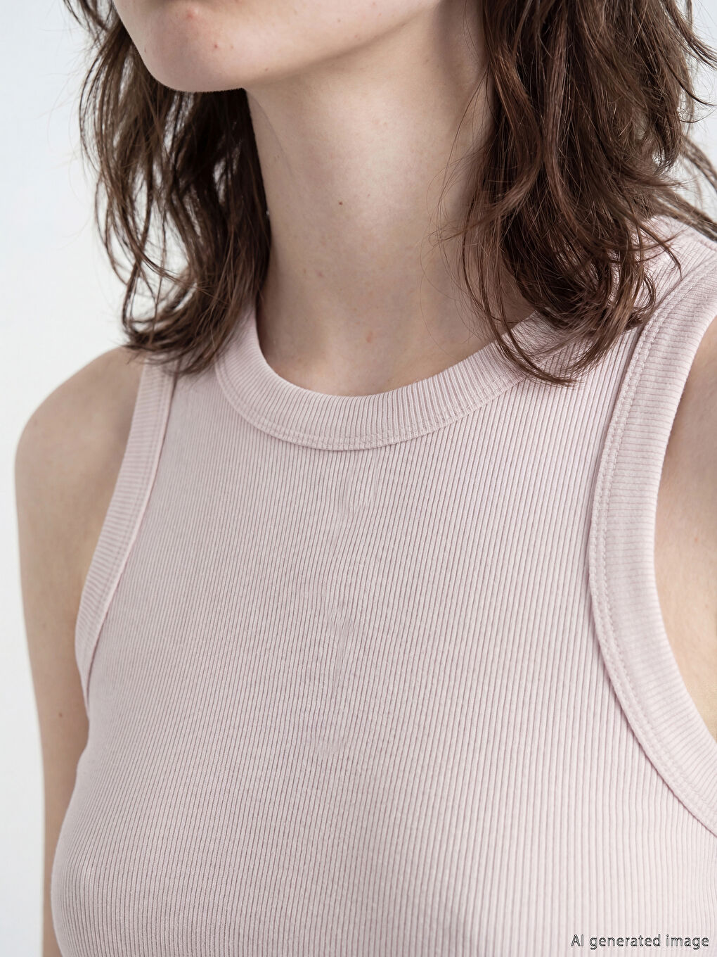 Pembe Bisiklet Yaka Kadın Atlet-2