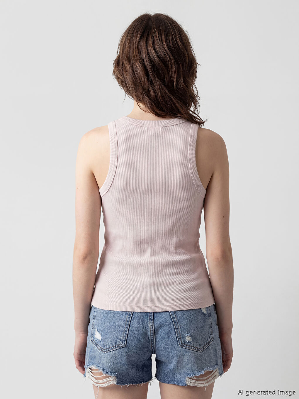 Pembe Bisiklet Yaka Kadın Atlet-3