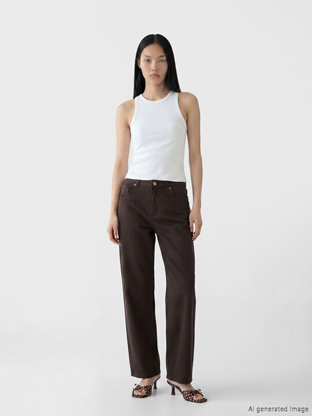 Beyaz Bisiklet Yaka Kadın Atlet-1