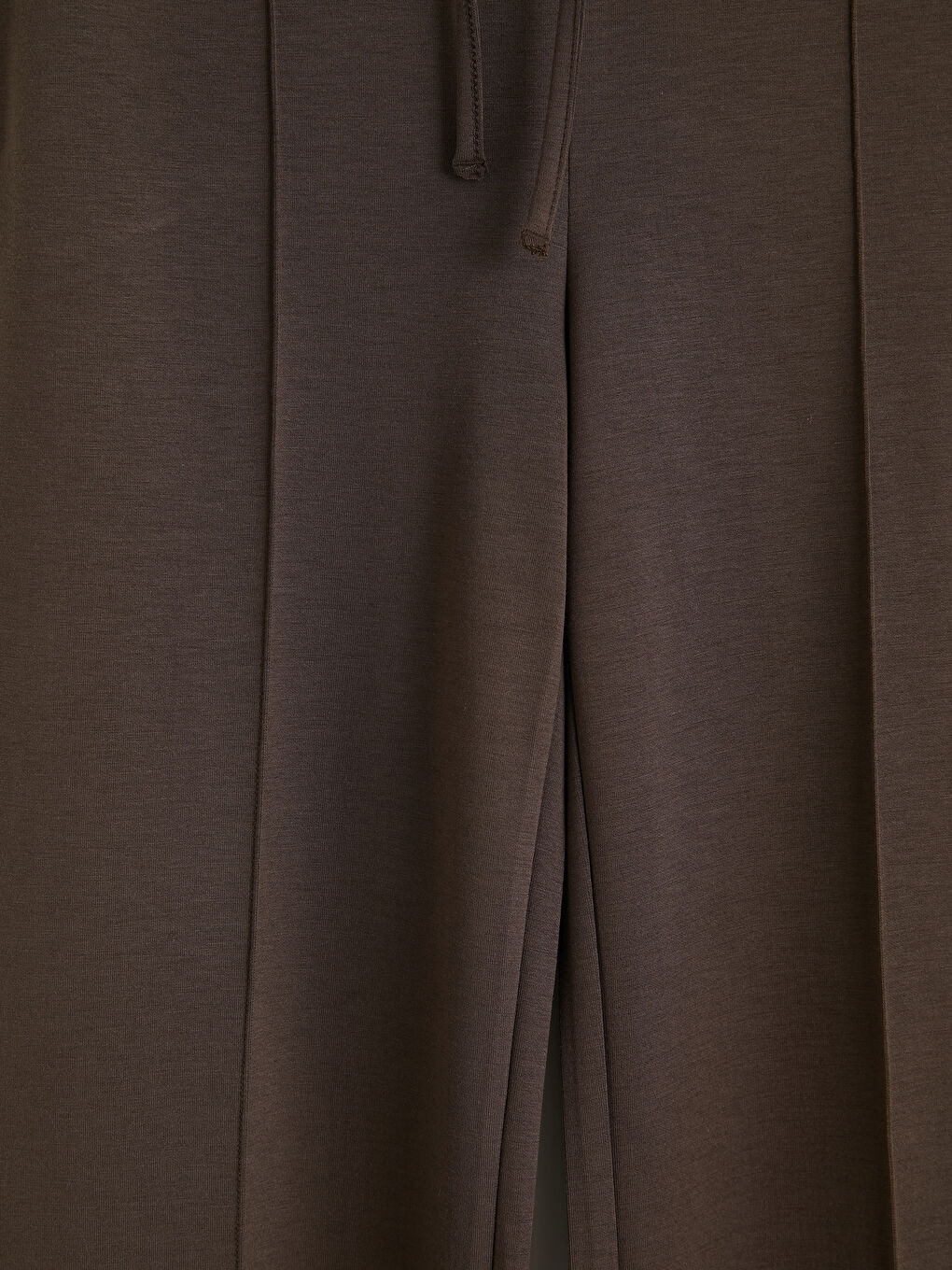 Kahverengi Beli Lastikli Soft Touch Kadın Eşofman Altı-2