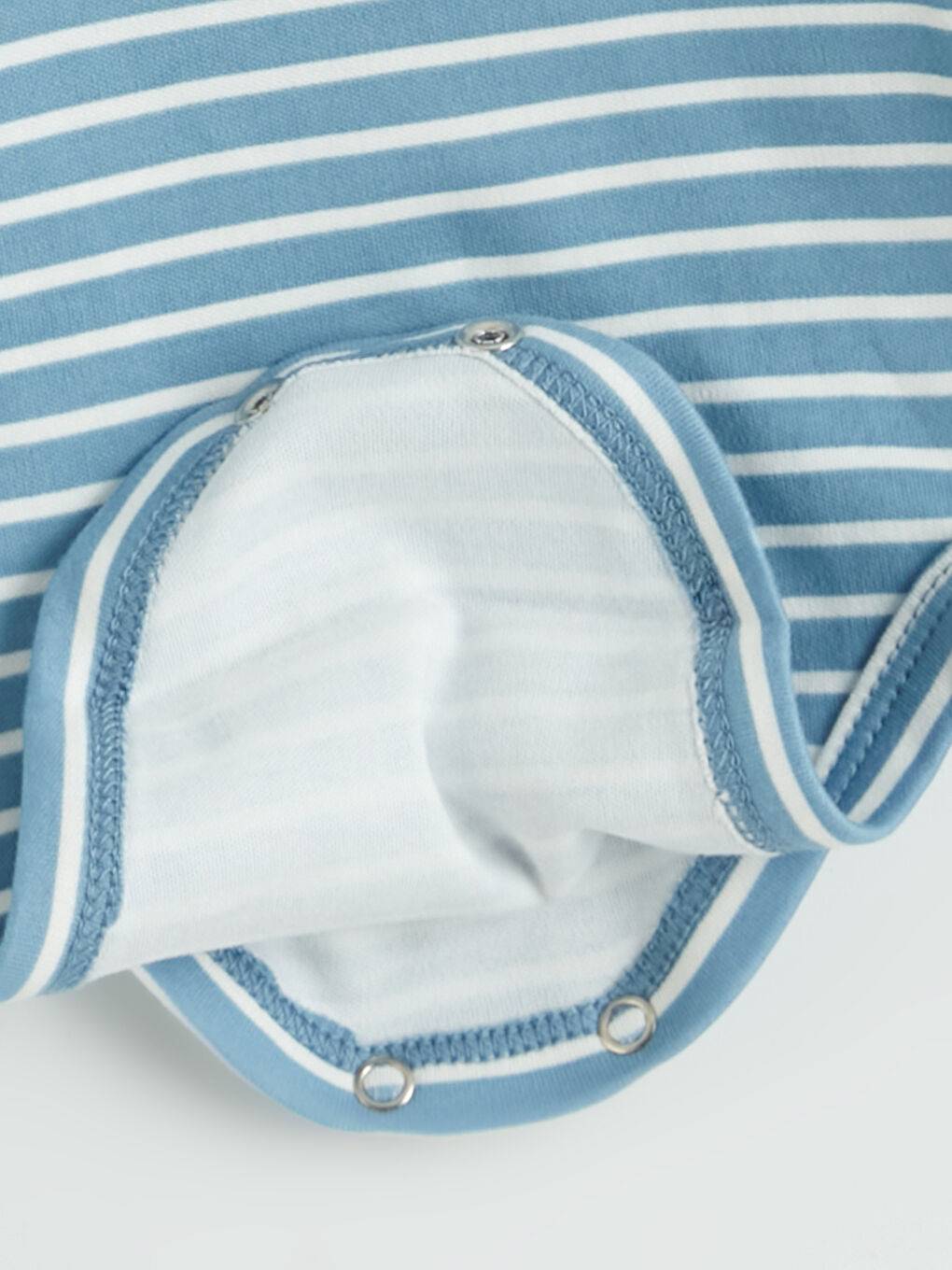 Mavi Bisiklet Yaka Erkek Bebek Çıtçıtlı Body 2'li-5