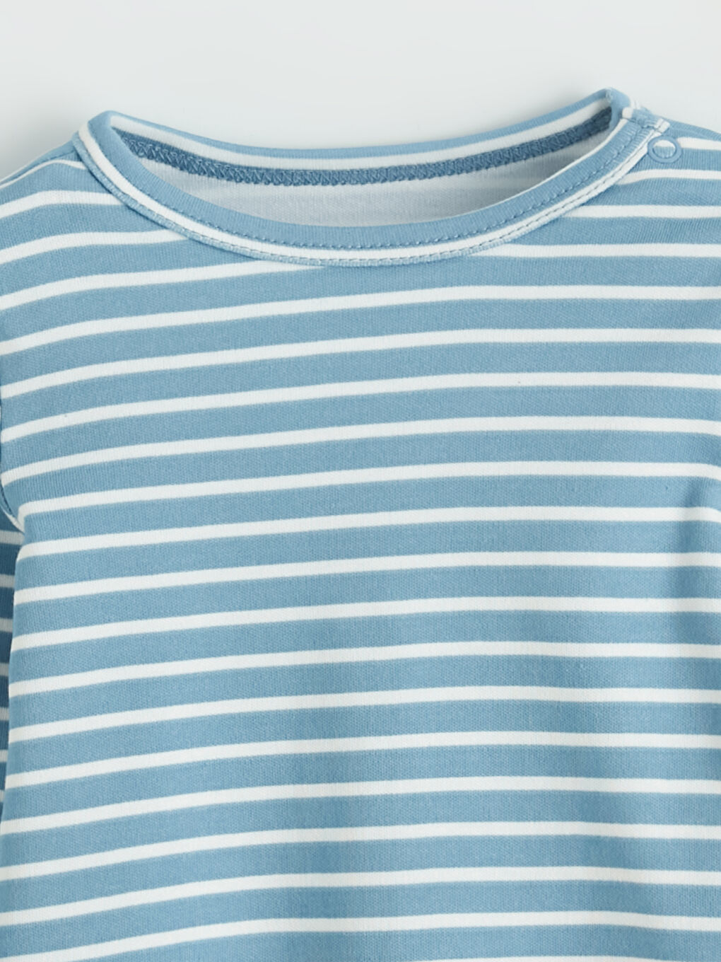 Mavi Bisiklet Yaka Erkek Bebek Çıtçıtlı Body 2'li-6