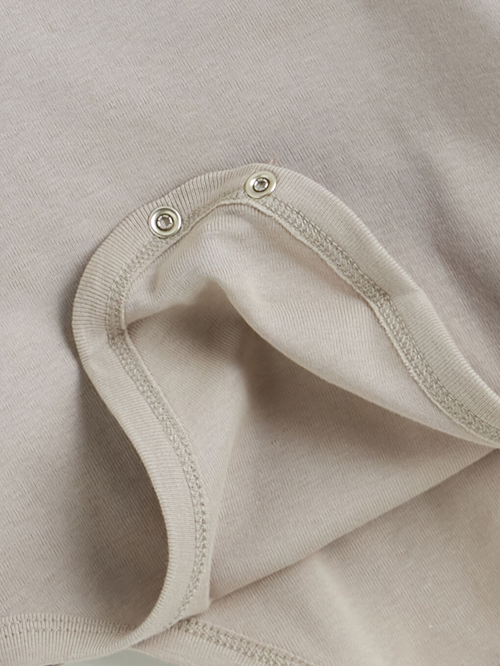 Bej Bisiklet Yaka Erkek Bebek Çıtçıtlı Body 2'li-6