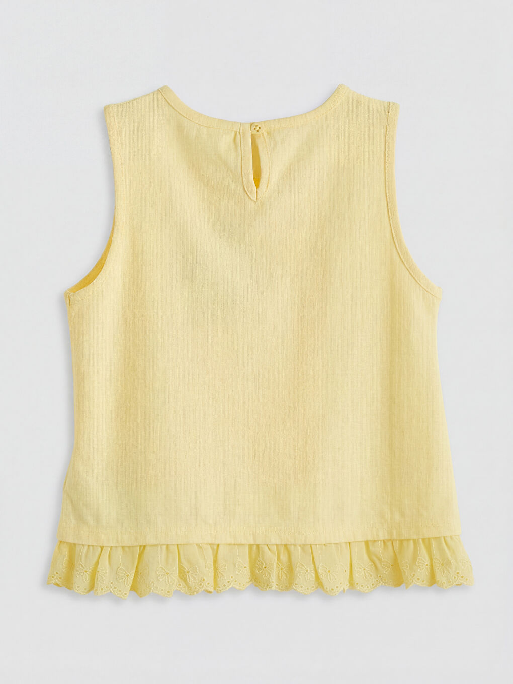 Sarı Fırfırlı ve Fiyonk Aplikeli Kız Çocuk Bluz ve Şort-2