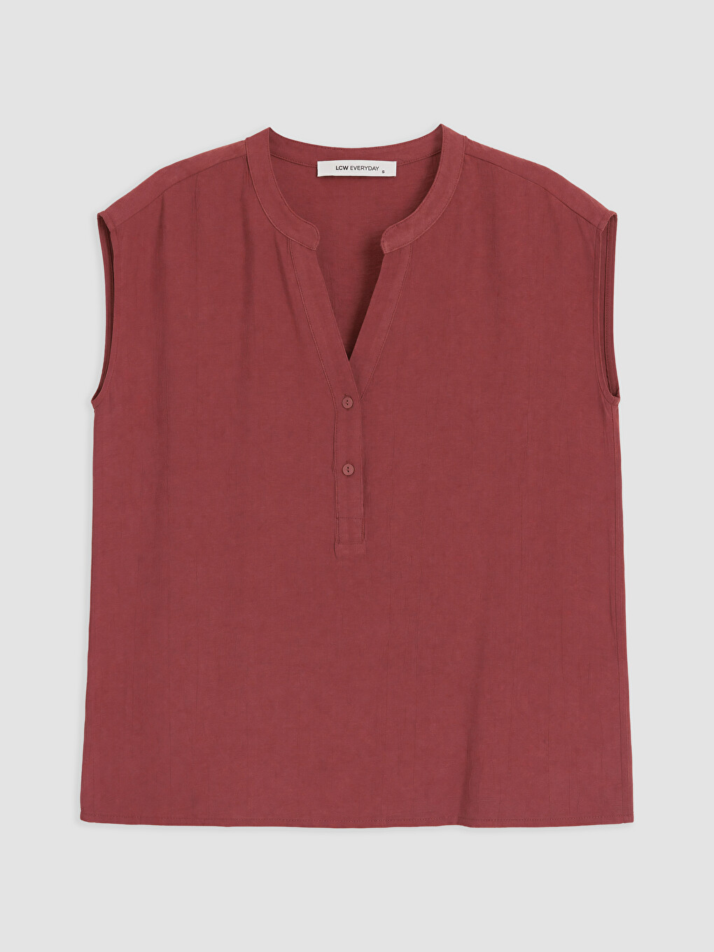 Bordo Kaçık Yaka Dokulu Bluz