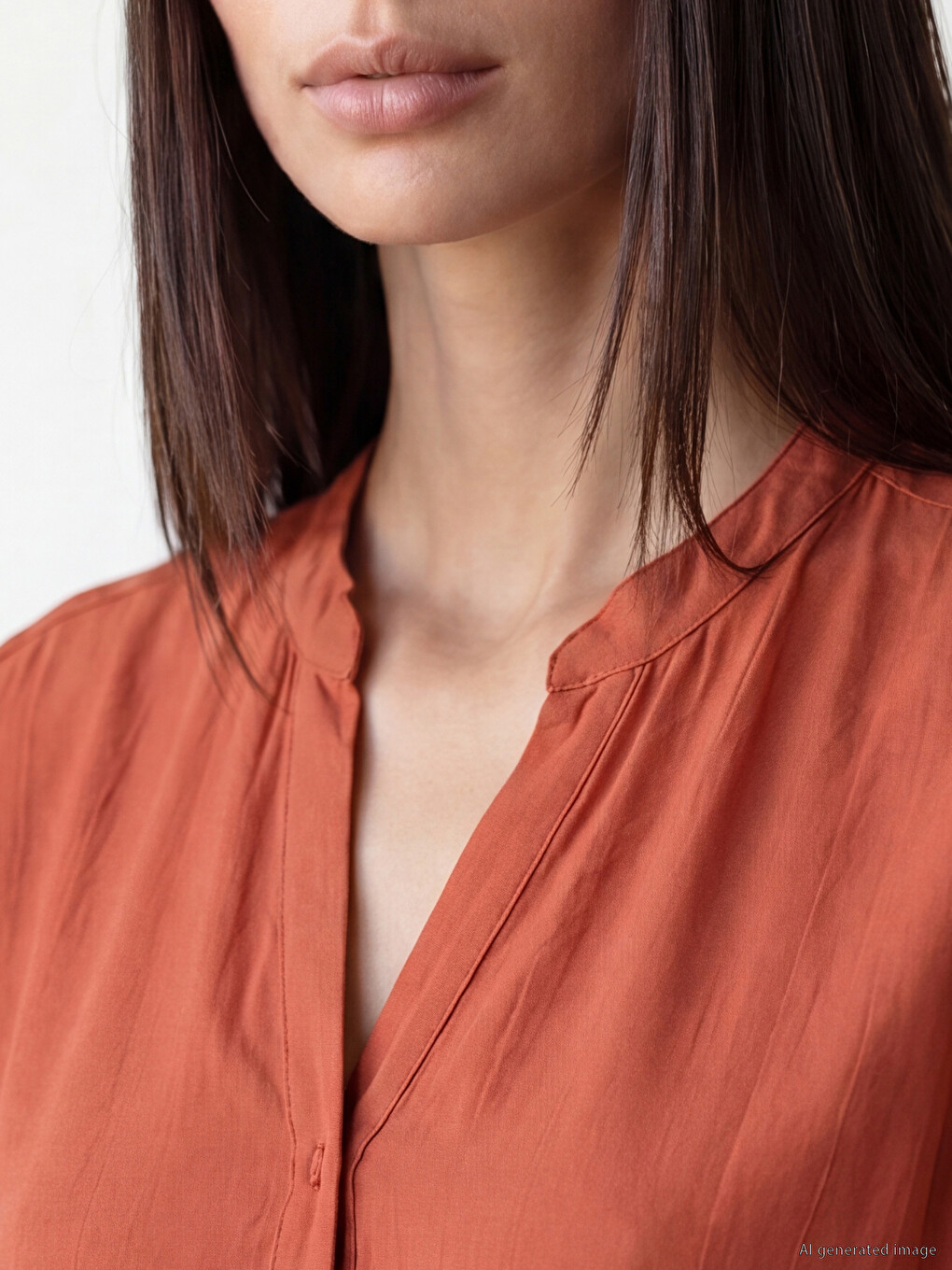 Notch Neck Textured Blouse-2