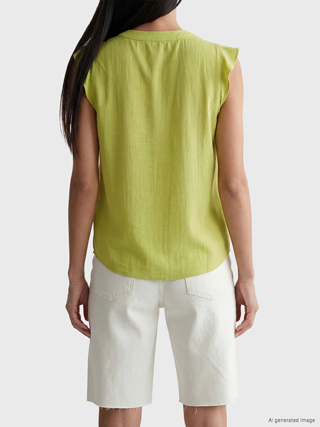 Notch Neck Ruched Blouse-3