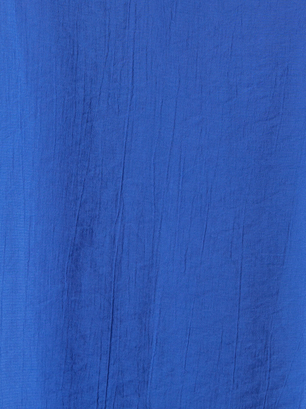 Mavi V Yaka Dokulu Büzgülü Bluz-2