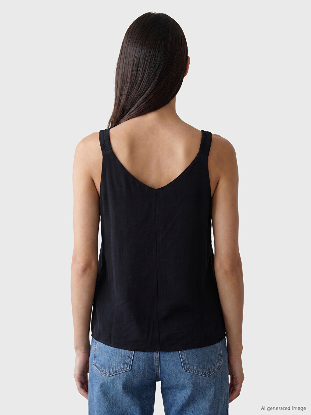 V Neck Textured Crinkled Blouse-2
