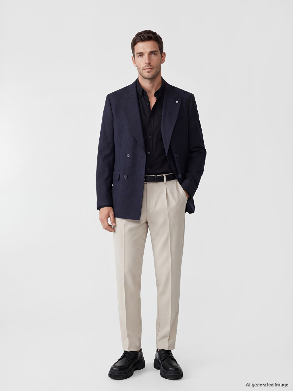 Lacivert Regular Fit Erkek Blazer Ceket-1