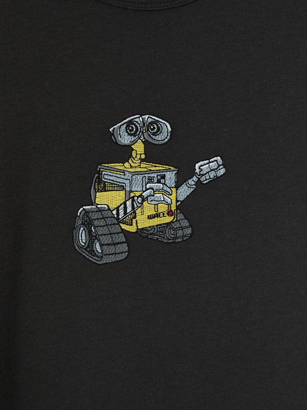 Antrasit Bisiklet Yaka Baskılı Erkek Tişört-2