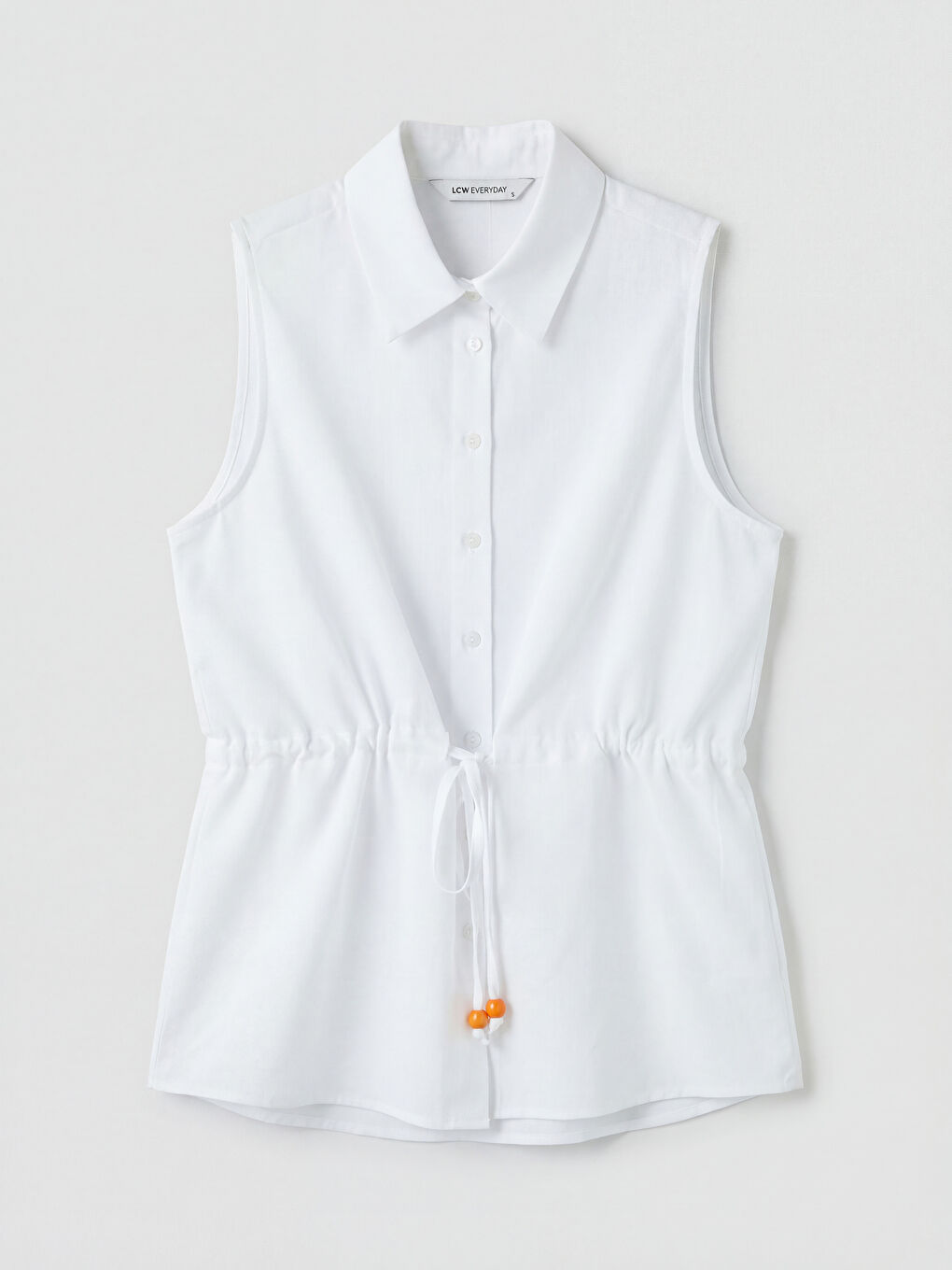 Ekru Büzgülü Kadın Gömlek