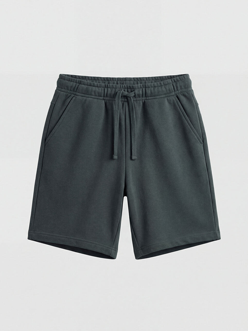 Antrasit Beli Bağcıklı Erkek Çocuk Şort 2'li-1