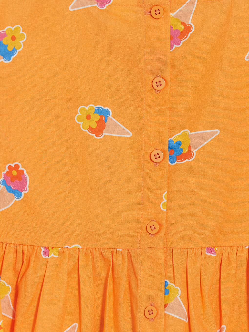 Patterned Girls' Poplin Dress-3