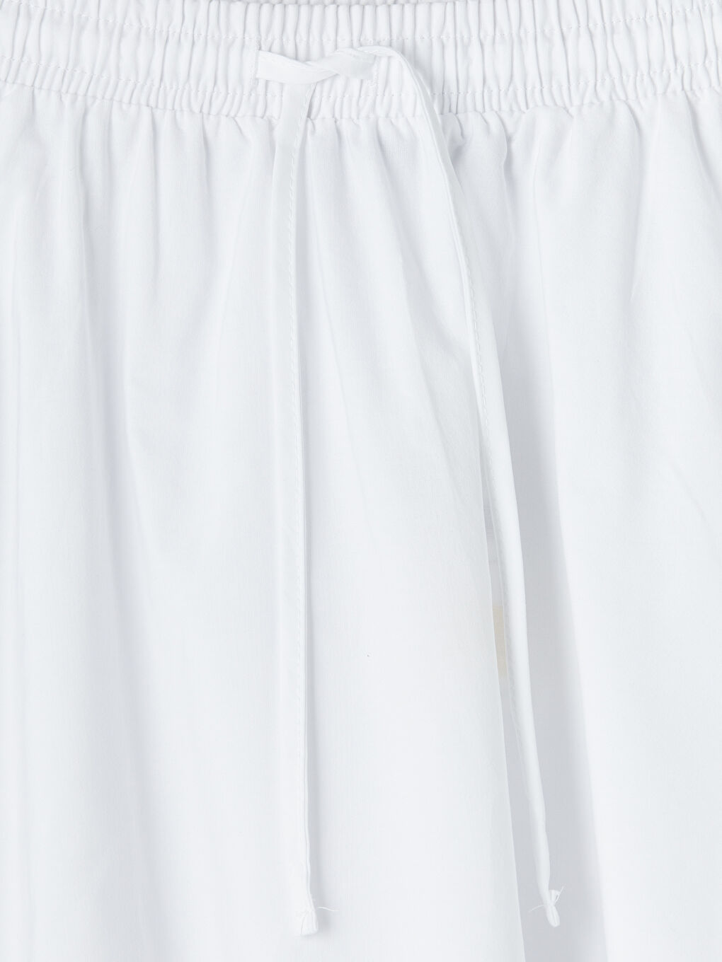 Elastic Waist Poplin Flared Skirt-6