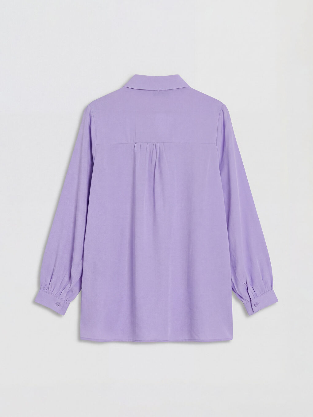 Lila Gömlek  Yaka Kadın Tunik-1