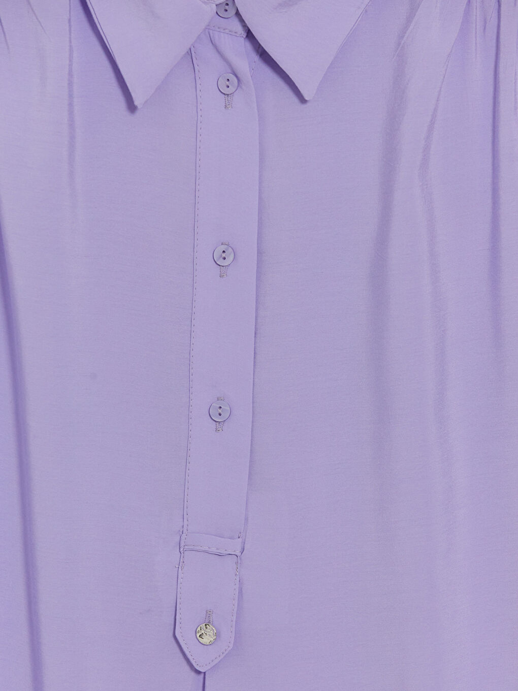 Lila Gömlek  Yaka Kadın Tunik-2