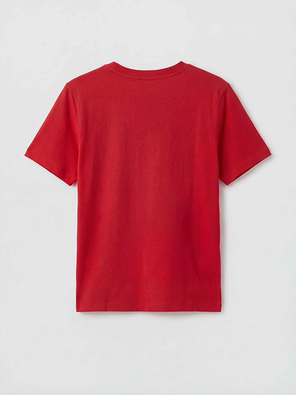 Kırmızı Bisiklet Yaka Baskılı Kadın Tişört-1