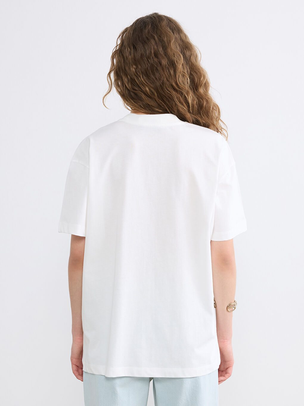 Crew Neck Embroidered Women's T-Shirt-3